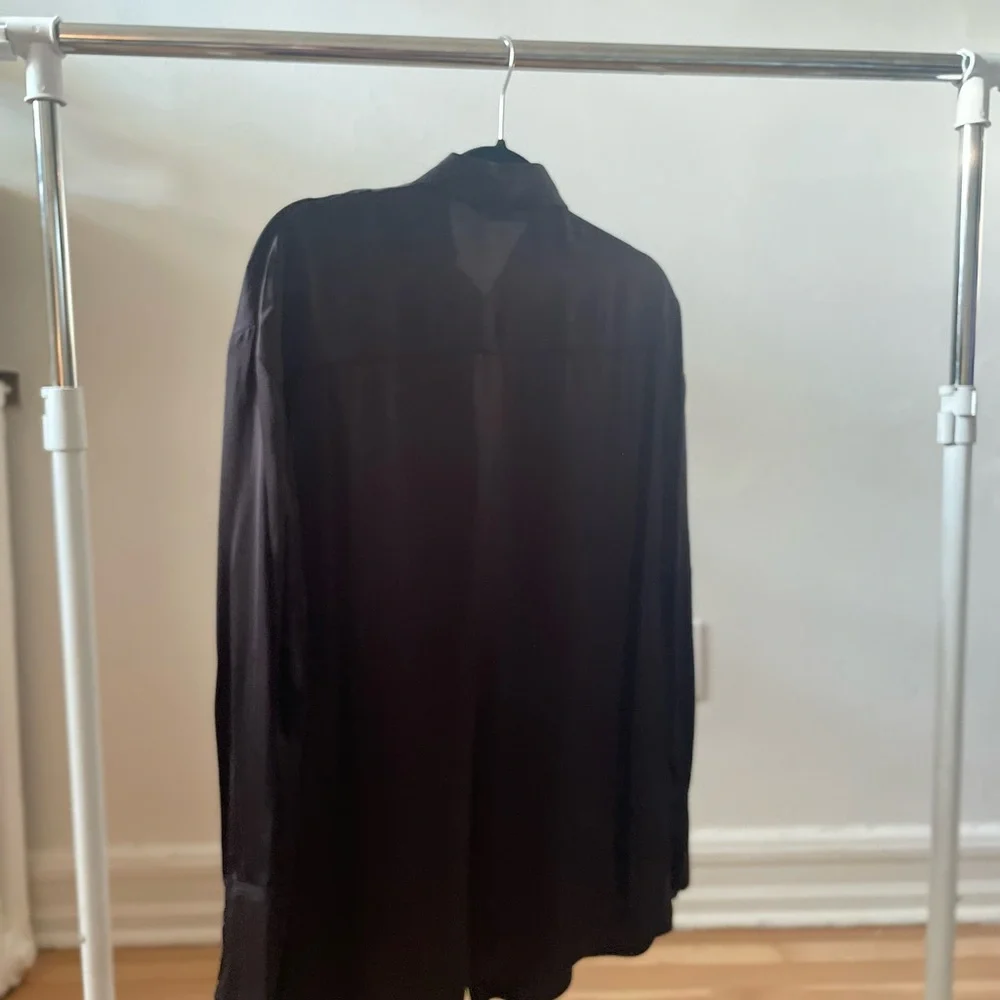 Zara Black Button Up Shirt - Picture 3 of 5